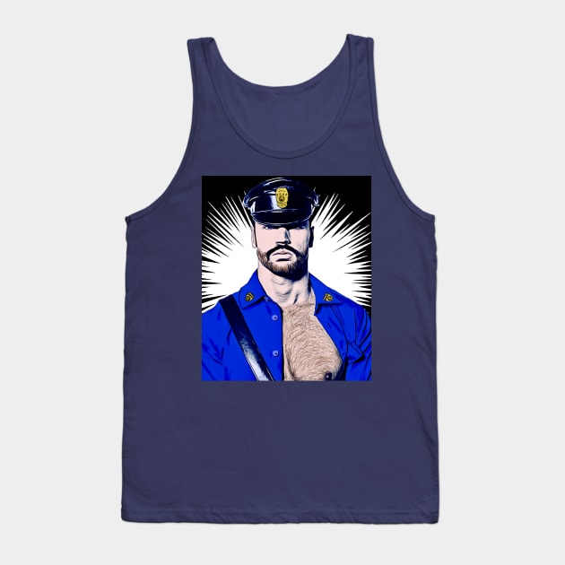 Bear Cop Tank Top by JasonLloyd